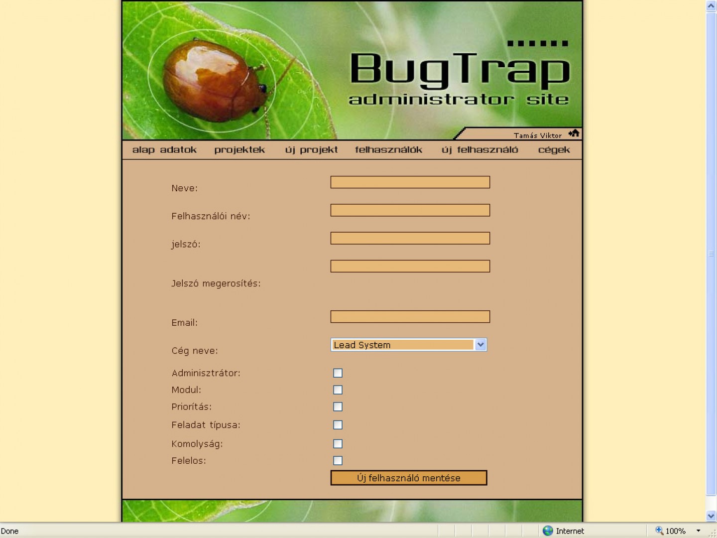 LeadSystem Bugtrap admin