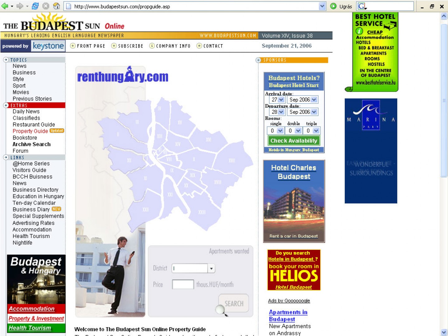 Budapest Sun miniweb