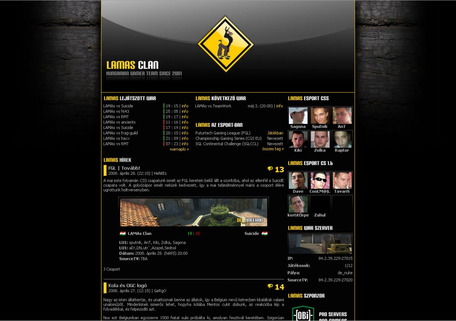 LAMAs Clan Site v6