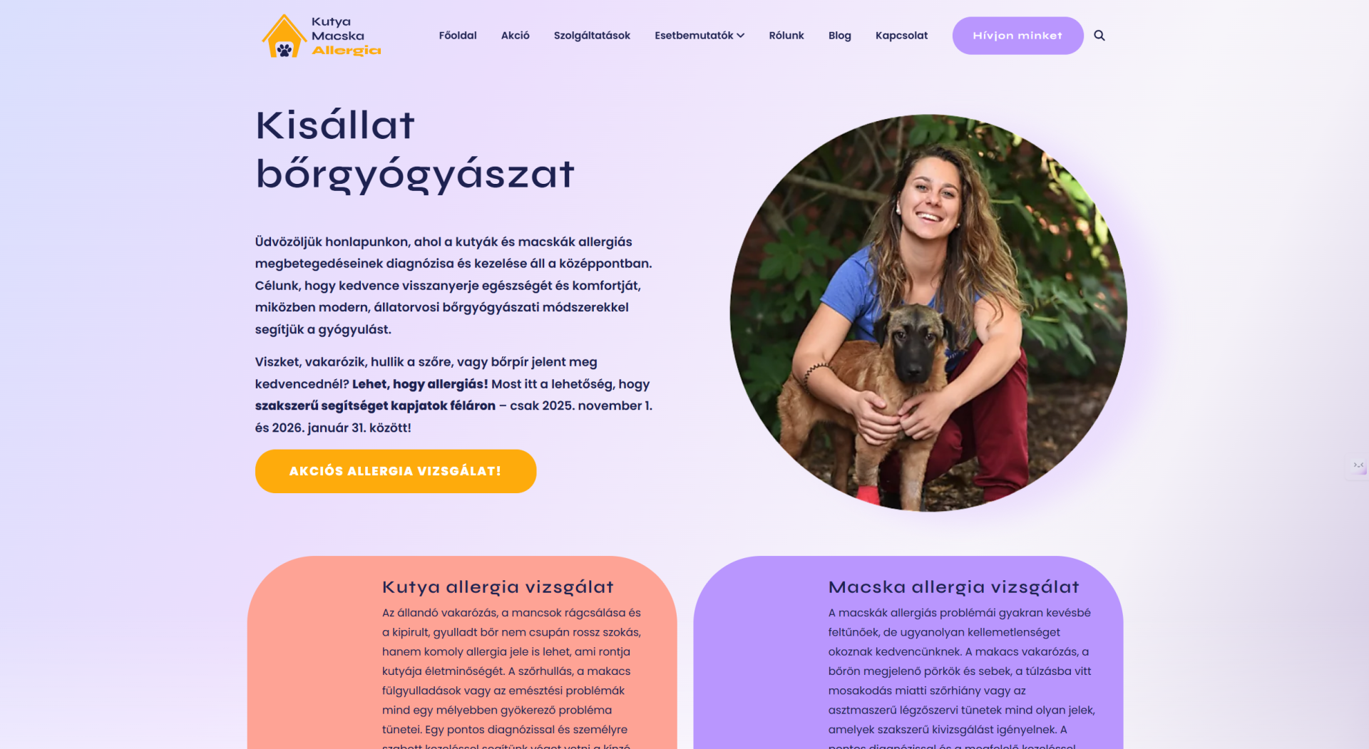 Kutya, macska allergia