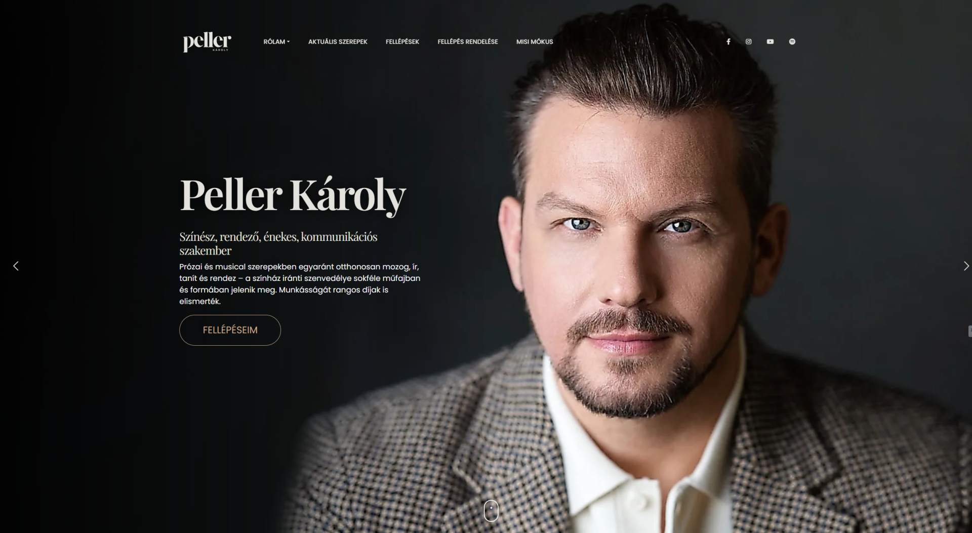 Peller Károly weboldala
