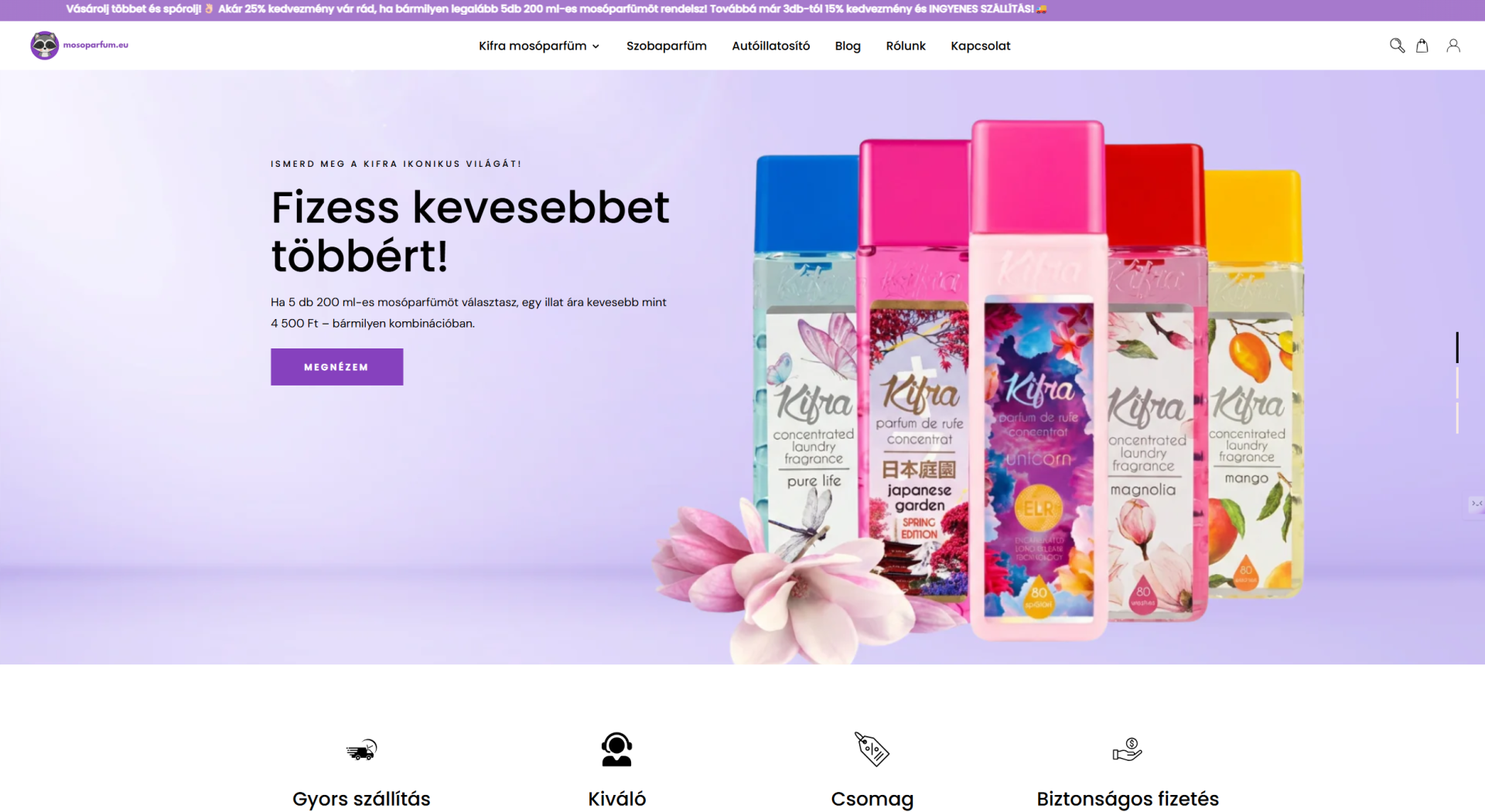 Mosóparfüm webshop