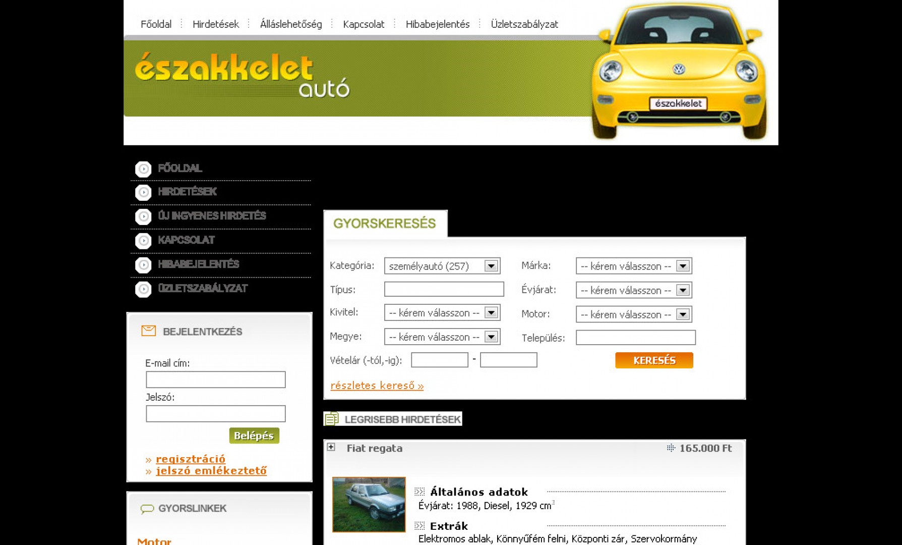 Észak-Kelet autó