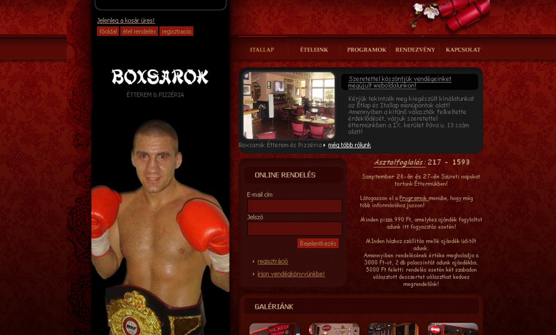 Boxsarok Étterem