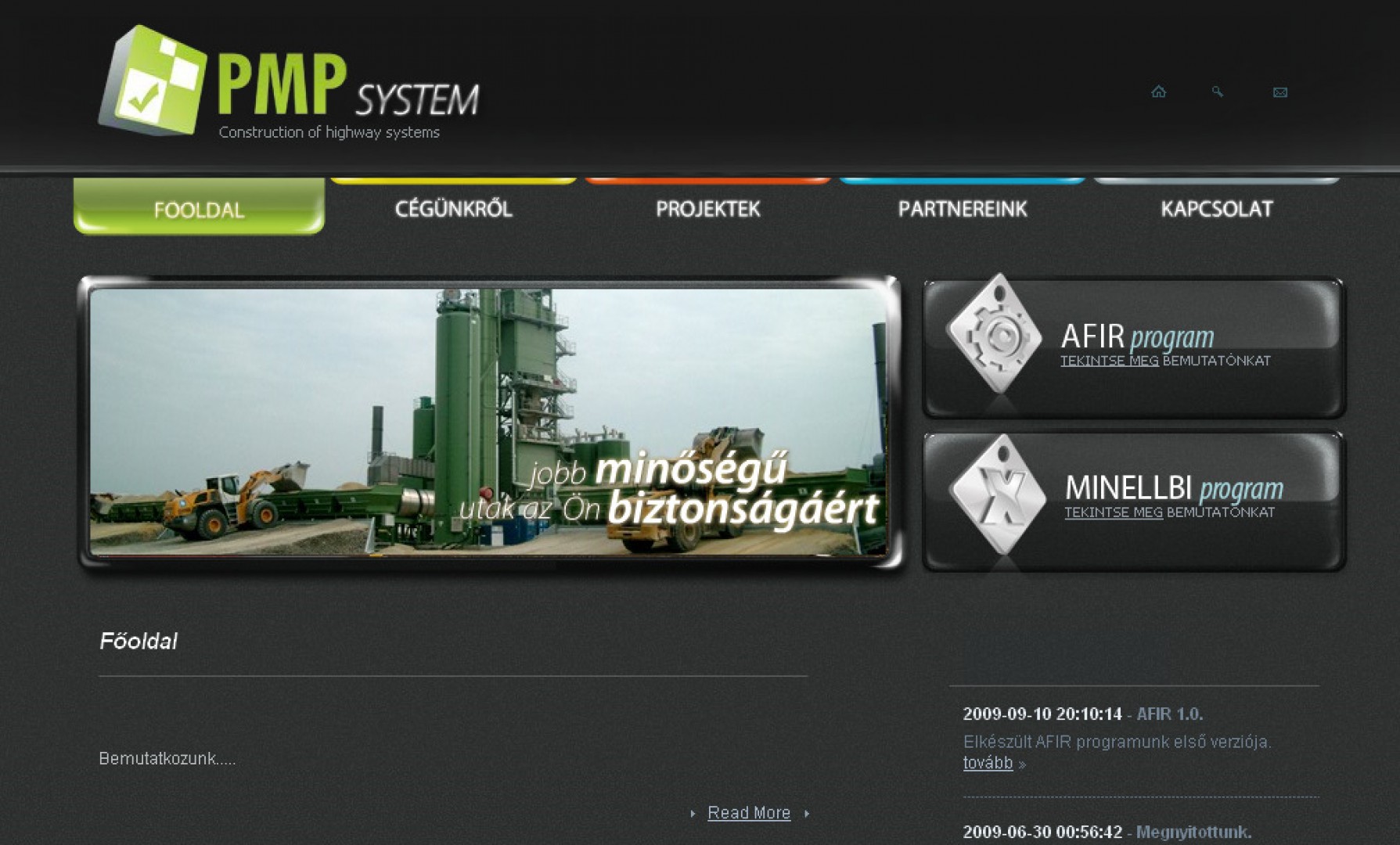 PMP System honlapja