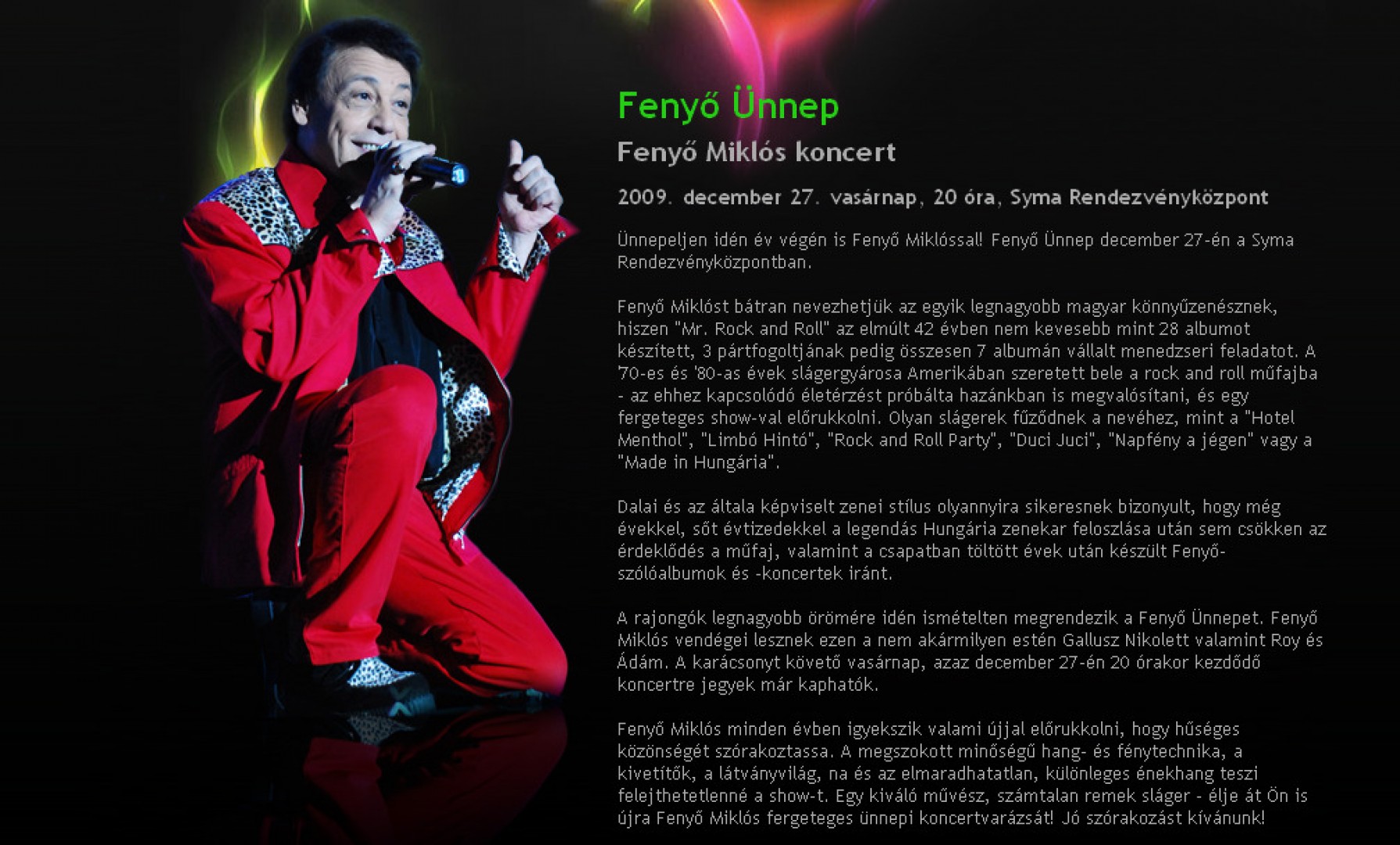 Fenyő Koncert minisite