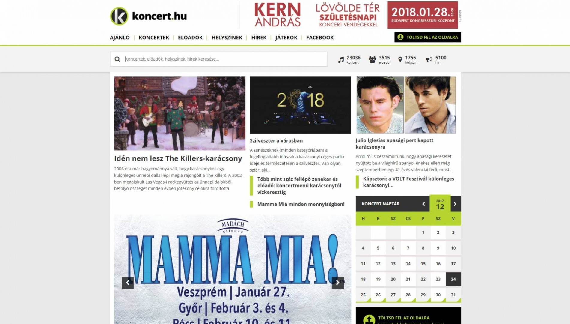 Koncert.hu redesign