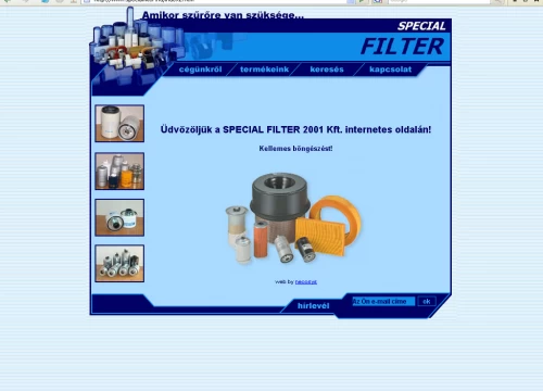 Special Filter bemutatkozó honlapja