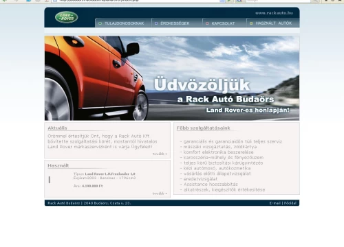 Land Rover Rack Autó Budaörs