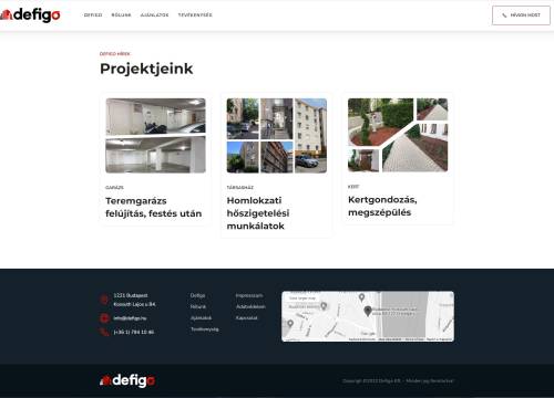 Defigo Kft. honlapja