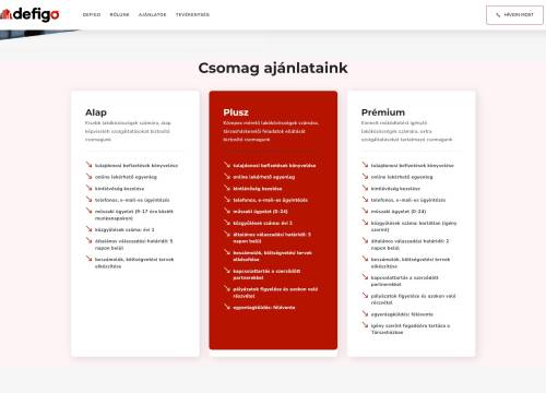 Defigo Kft. honlapja