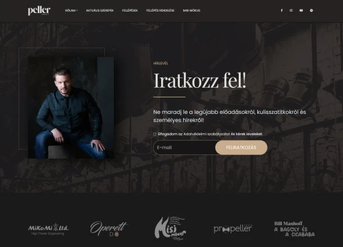 Peller Károly weboldala