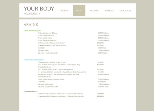 Your Body Rózsavölgy