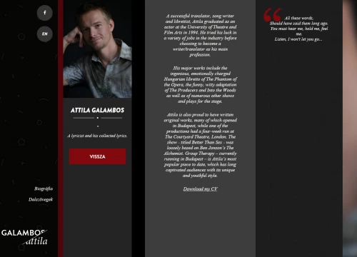 Galambos Attila honlapja