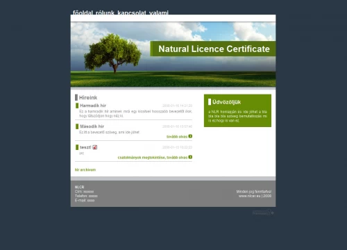 Natural License Certificate