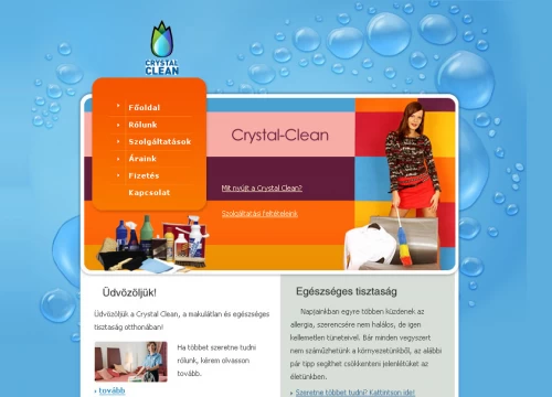 Cristal-Clean honlapja