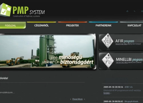 PMP System honlapja