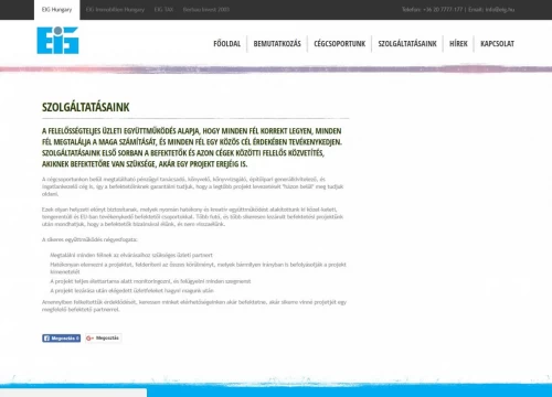EIG honlapja