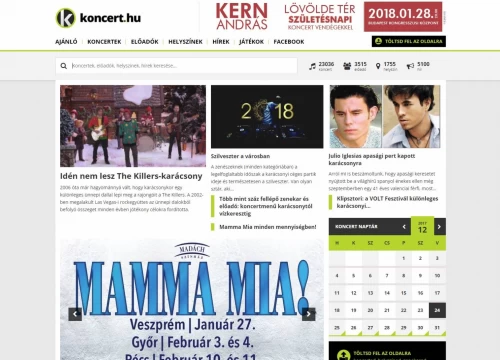 Koncert.hu redesign