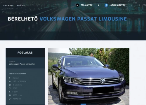 Destra autókölcsönző honlapja