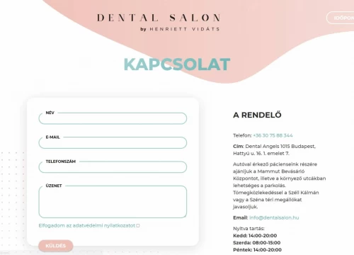 Fogászati honlap - Dental Salon