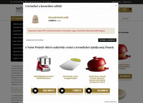 Natur Projekt v2 - termék webáruház
