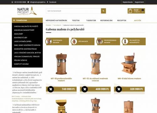 Natur Projekt v2 - termék webáruház