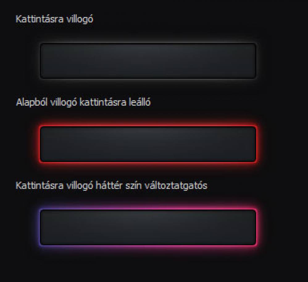 Effektes inputok, avagy csini formok