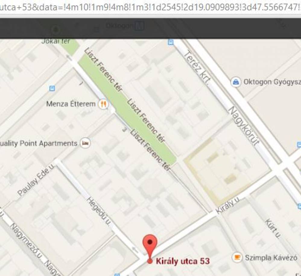 Koordináták kinyerése Google Maps -ról