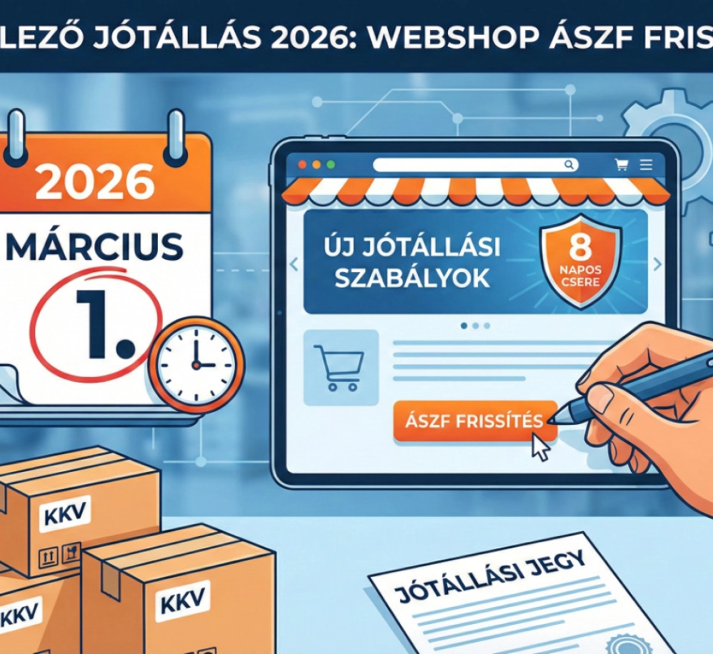 Kötelező jótállás 2026: Minden webshop ÁSZF-et frissíteni kell