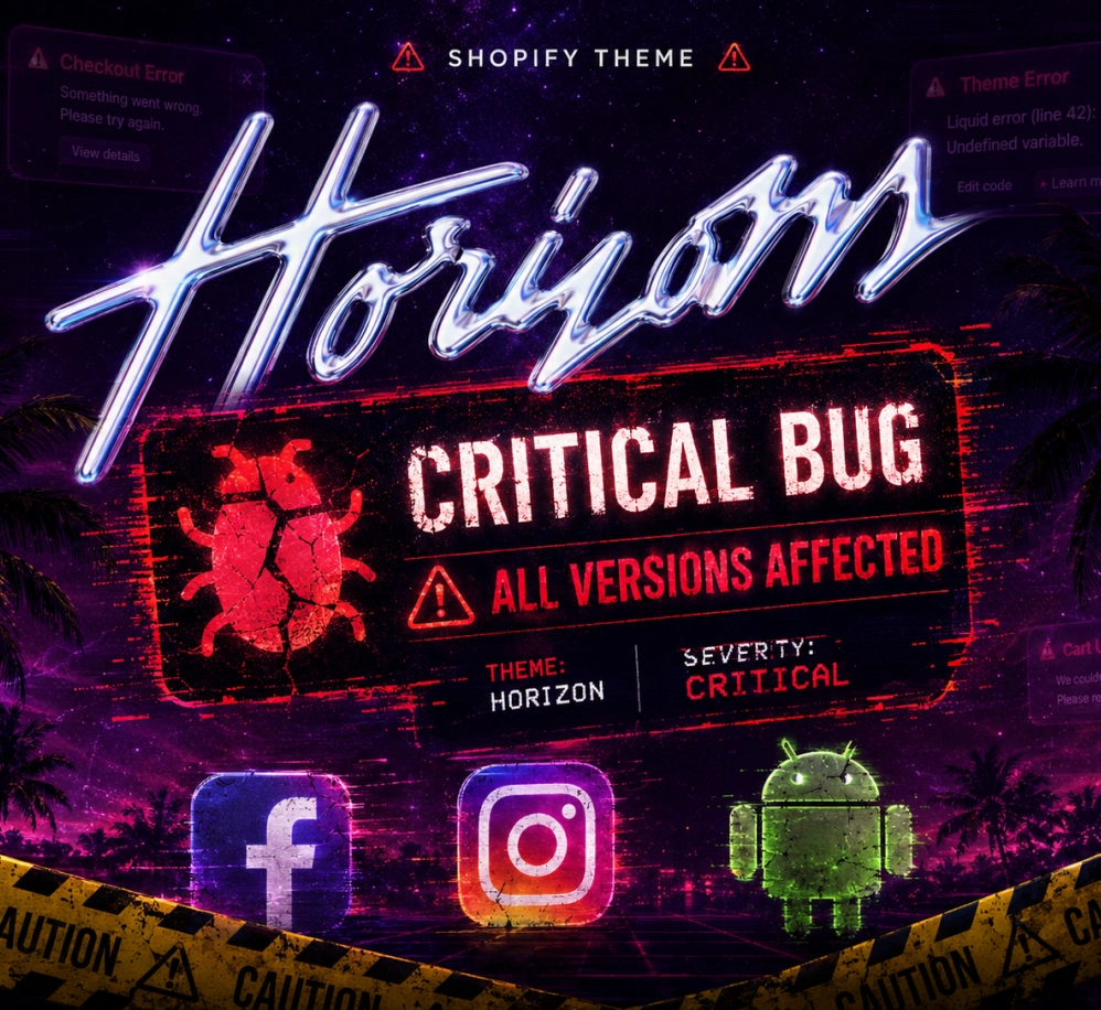 Shopify Horizon témát használsz? Azonnal javítsd ezt a kritikus hibát – különben elveszted a Facebook-forgalmad!