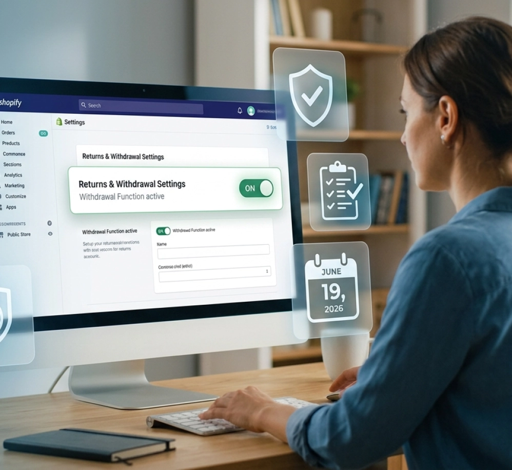 Kötelező online elállás Shopify-ban: Így állítsd be!