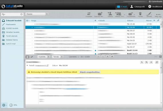 Új verziót kapott a TotalStudio webmail