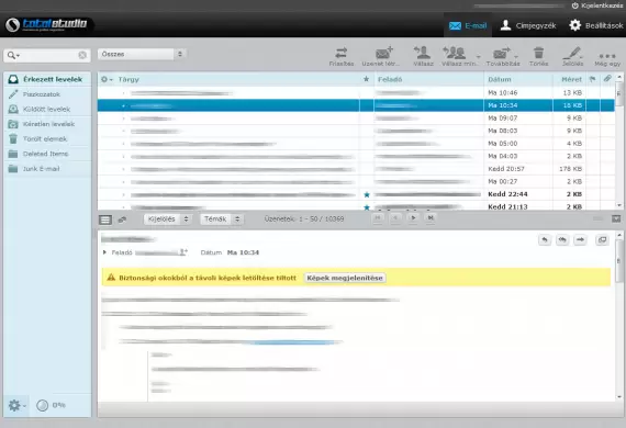 Új verziót kapott a TotalStudio webmail